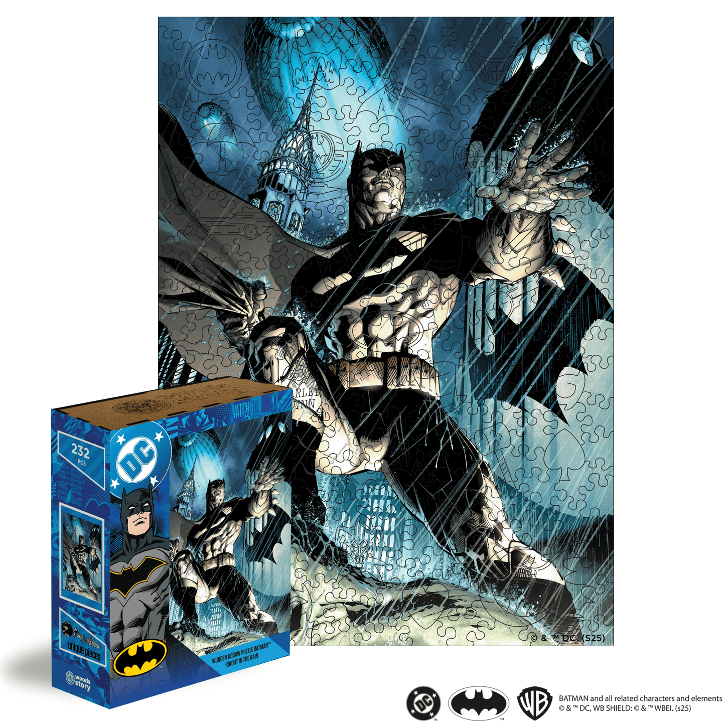 Wooden jigsaw puzzle DC Batman™ – Knight in the Rain