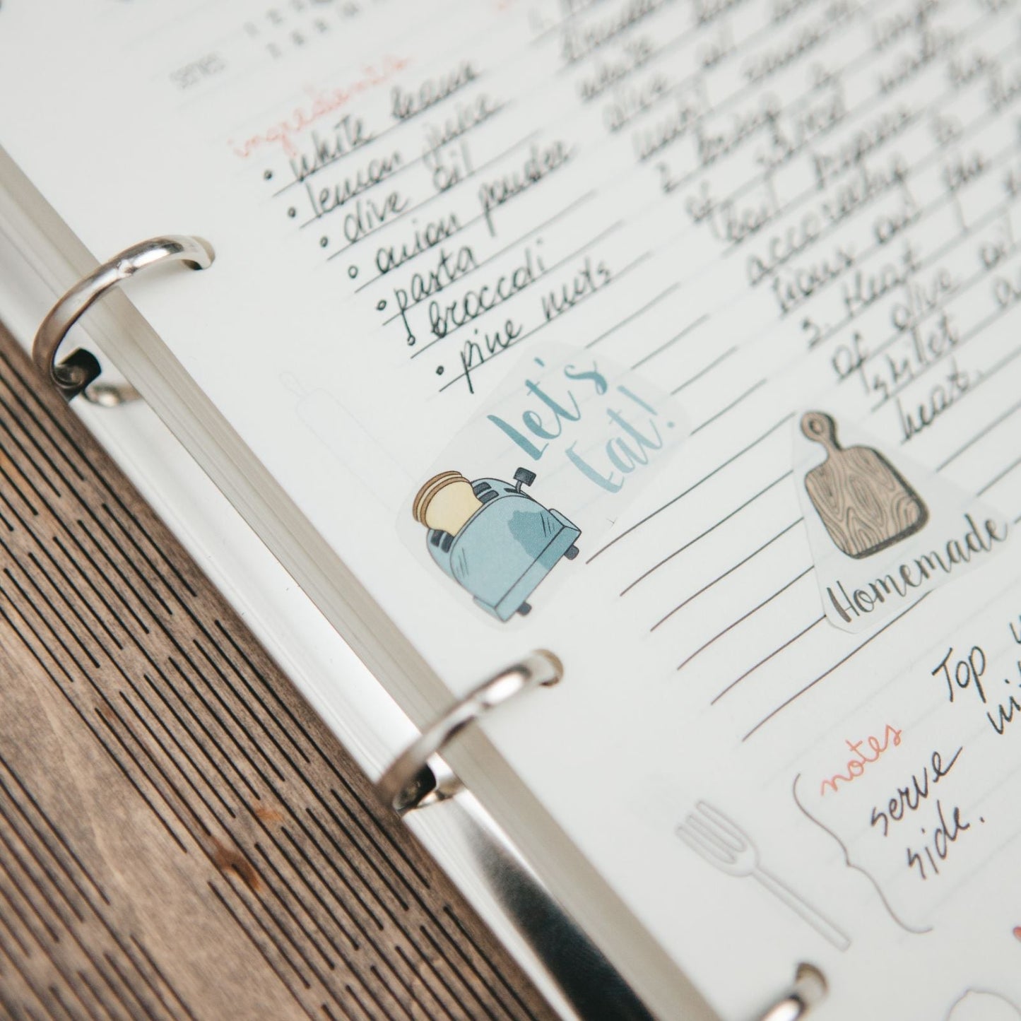 stickers for recipe
