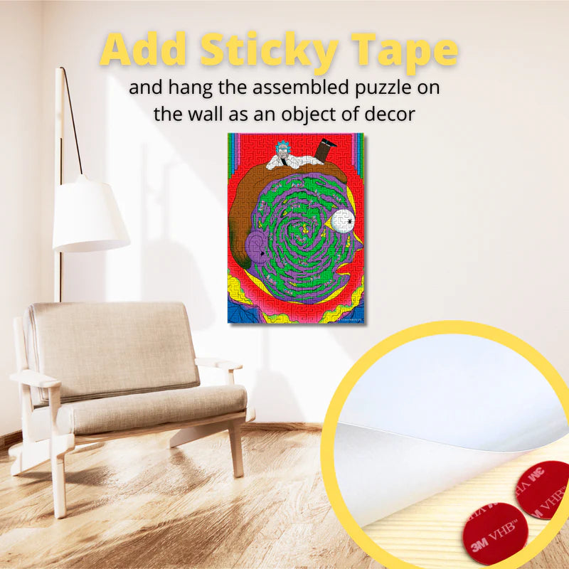 Wooden jigsaw maze puzzle Rick&Morty™ Rick