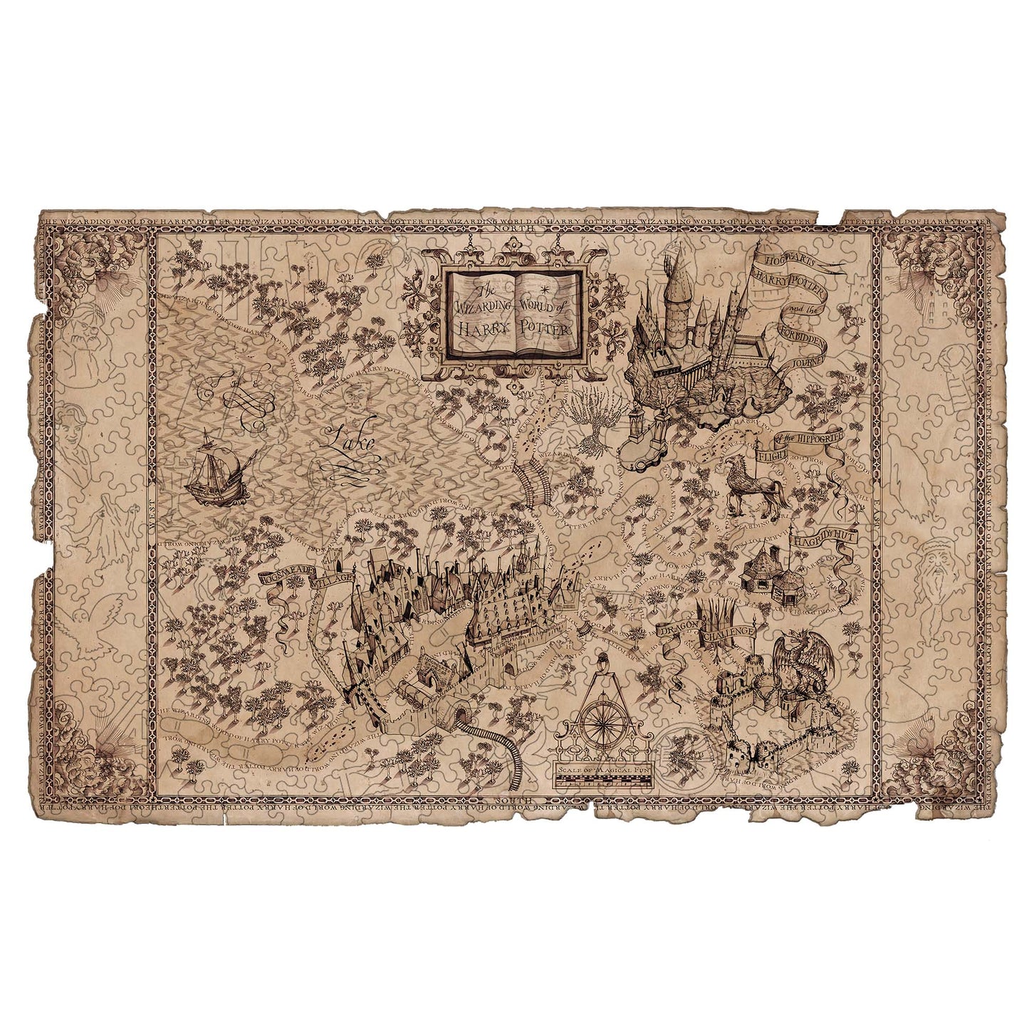 Wooden Jigsaw Puzzle Marauder's Map