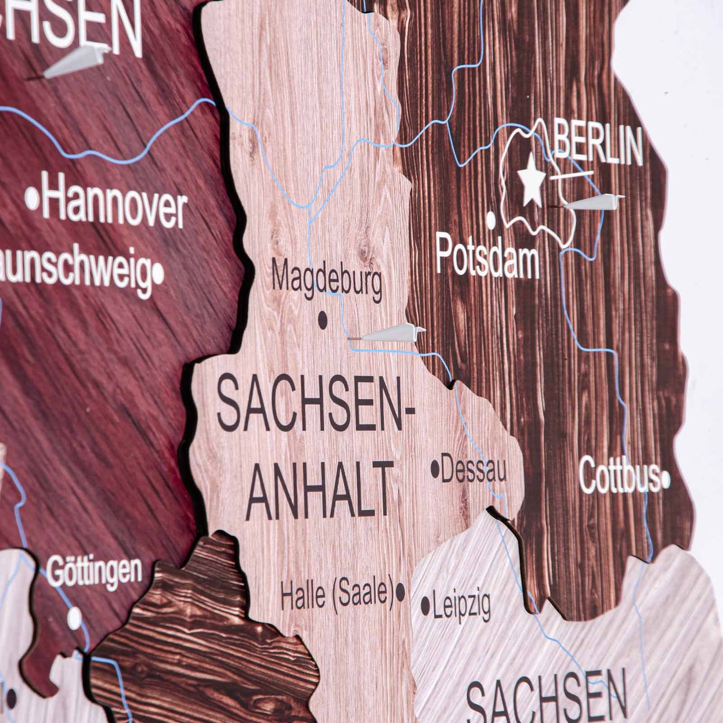 3D Germany Wooden Map Cappuccino by Enjoy The Wood