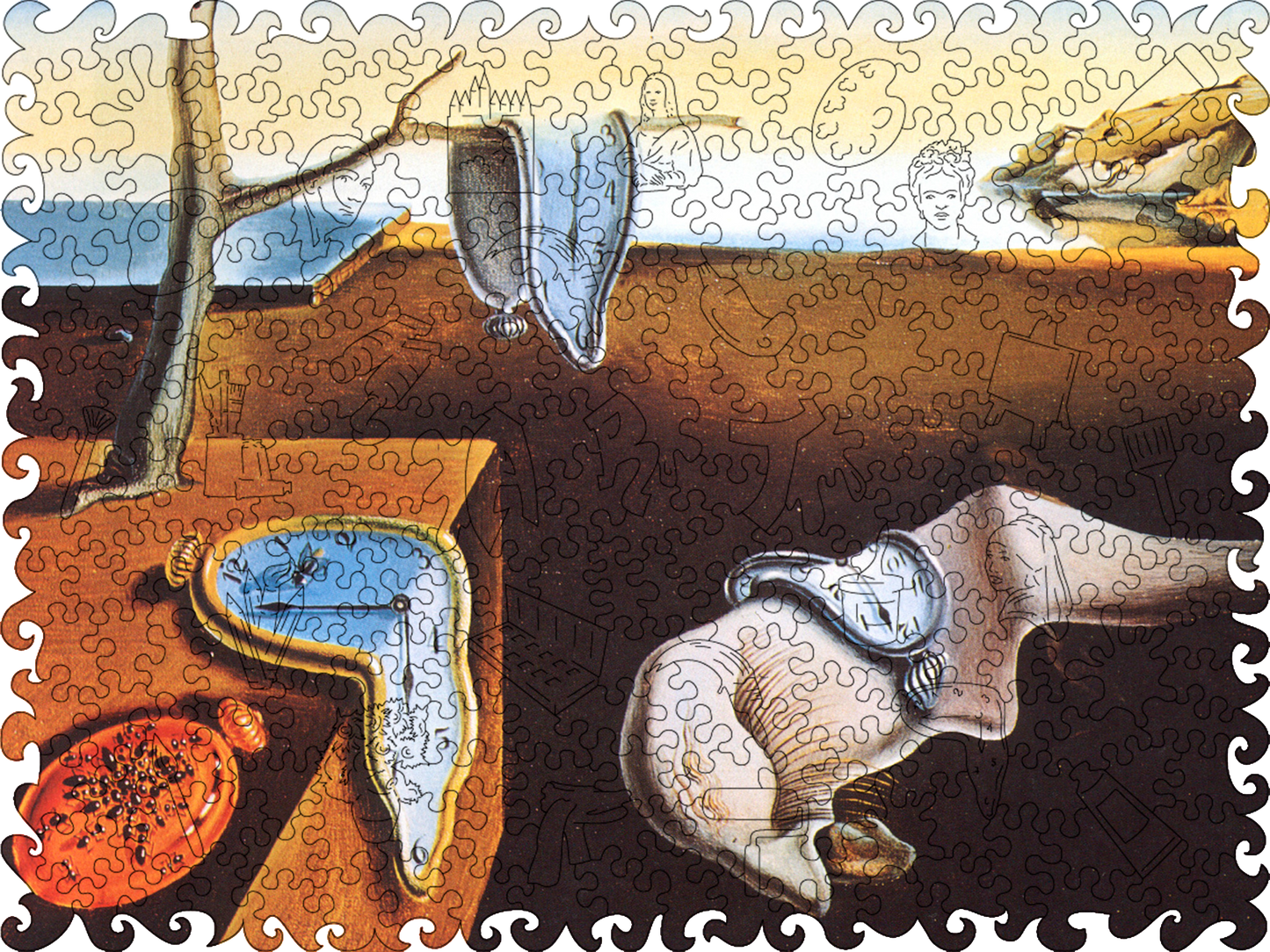 Wooden Jigsaw Puzzle The Persistence of Memory (Salvador Dali)