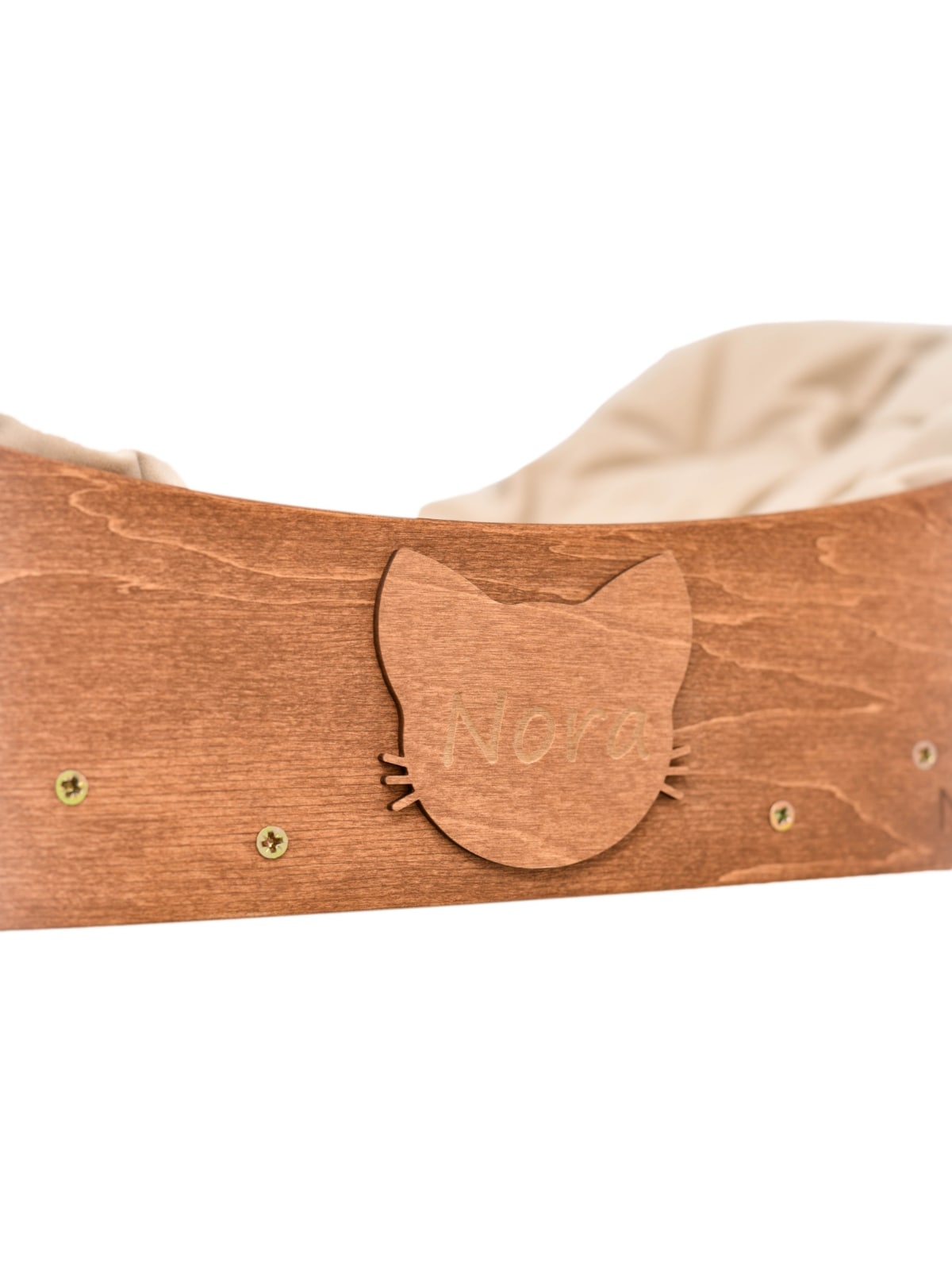 floating cat shelf oak personalized