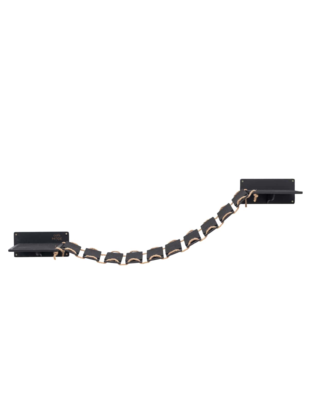 cat walk for wall in black color covered with black felt