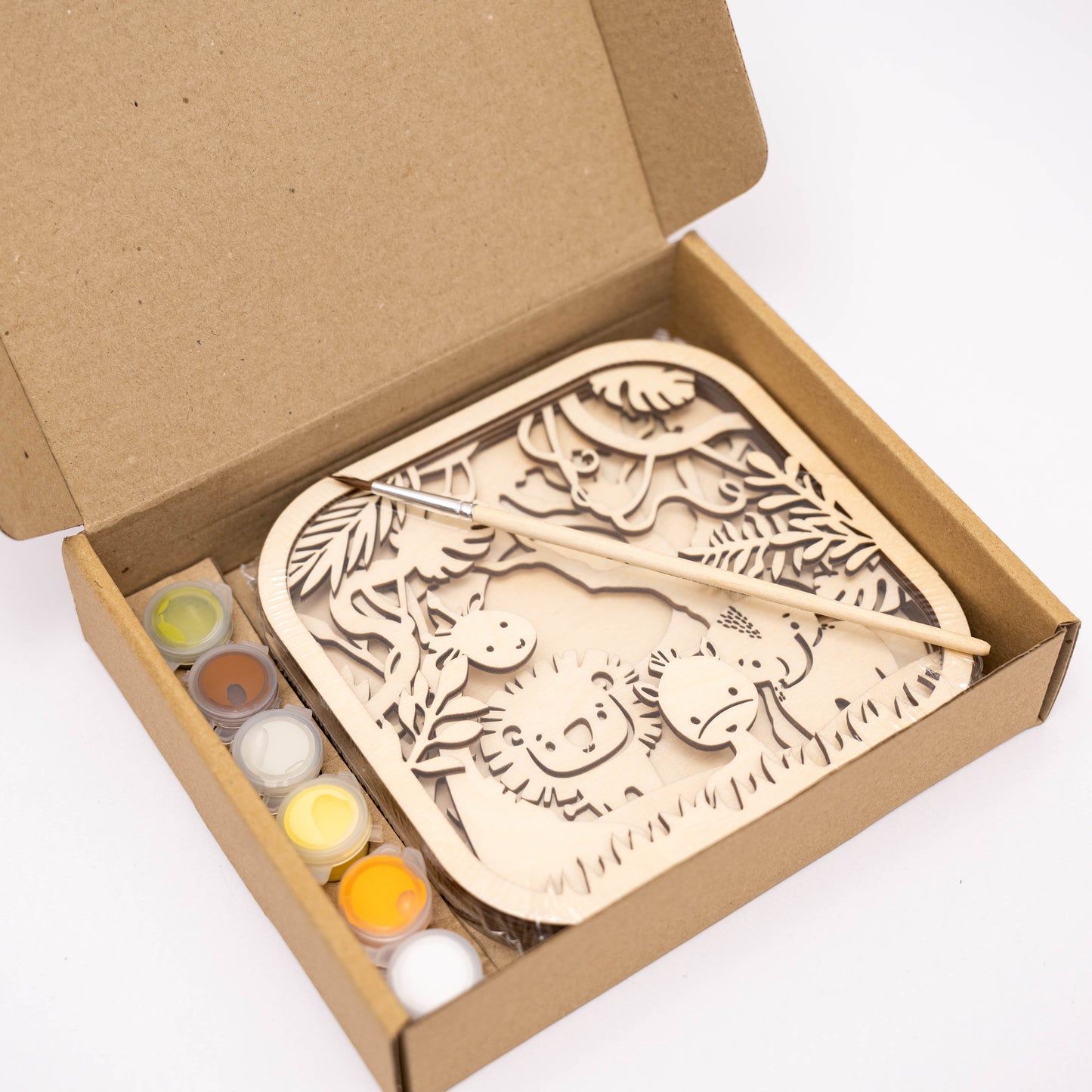 Wooden 3D DIY Painting Kit Safari