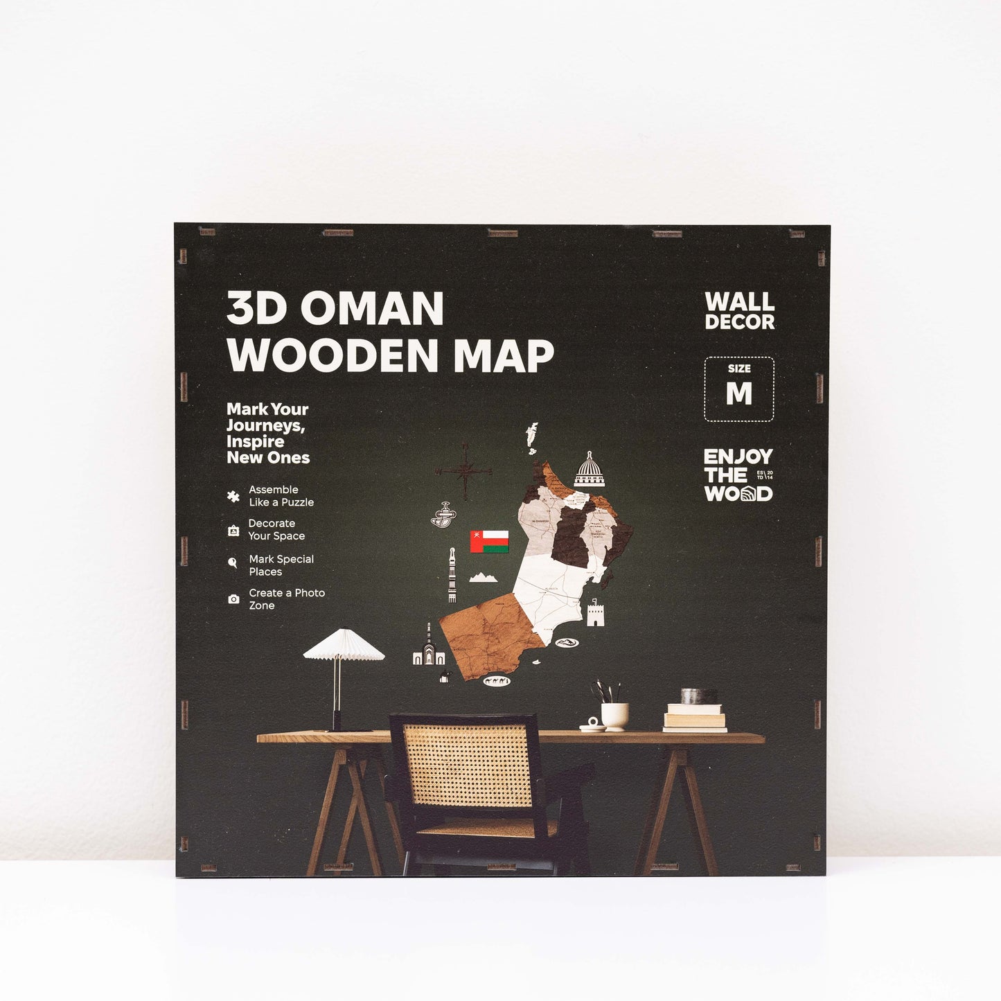 Custom 3D/2D Wooden Map