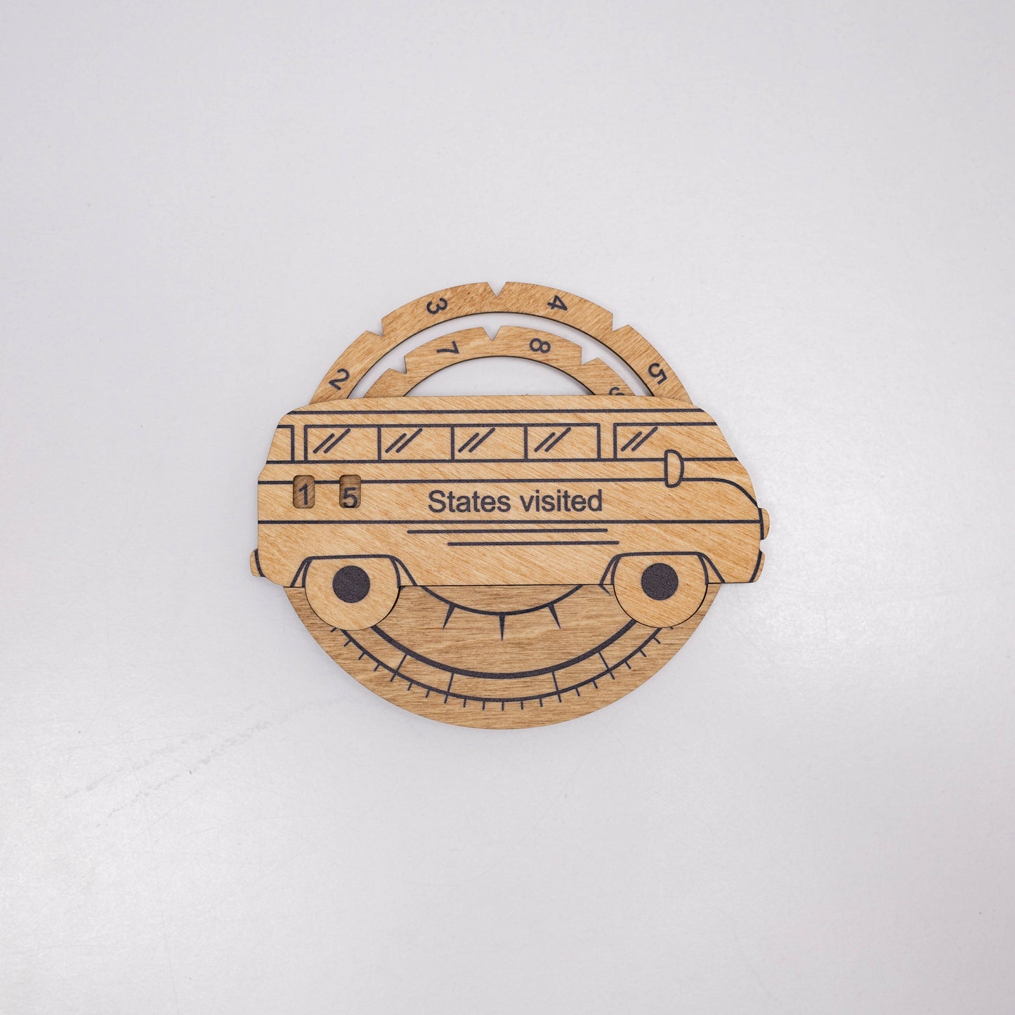 Travel Tracker 3D Wooden USA Map – Gold