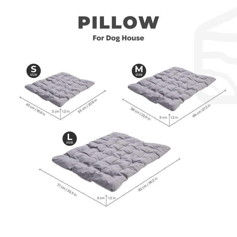 Dog House Pillow - Gray