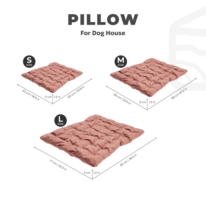 Dog House Pillow - Pink