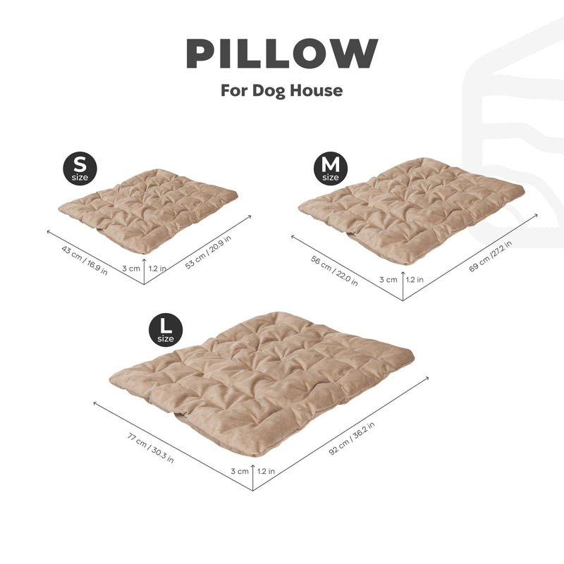 Dog House Pillow - Brown