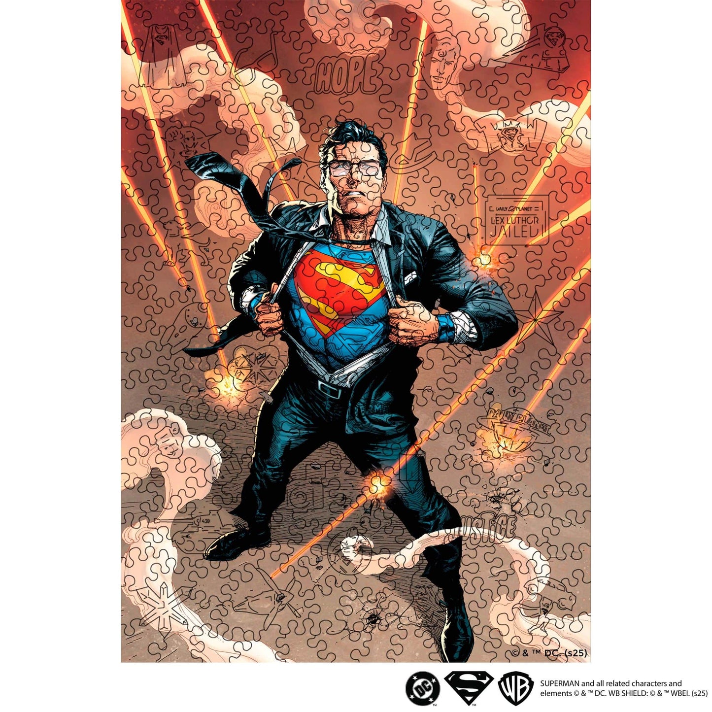 wooden superman puzzle