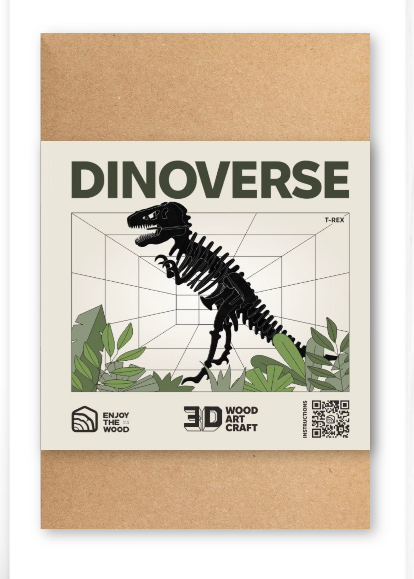 Black 3D Tyrannosaurus Rex #2 DIY Kit