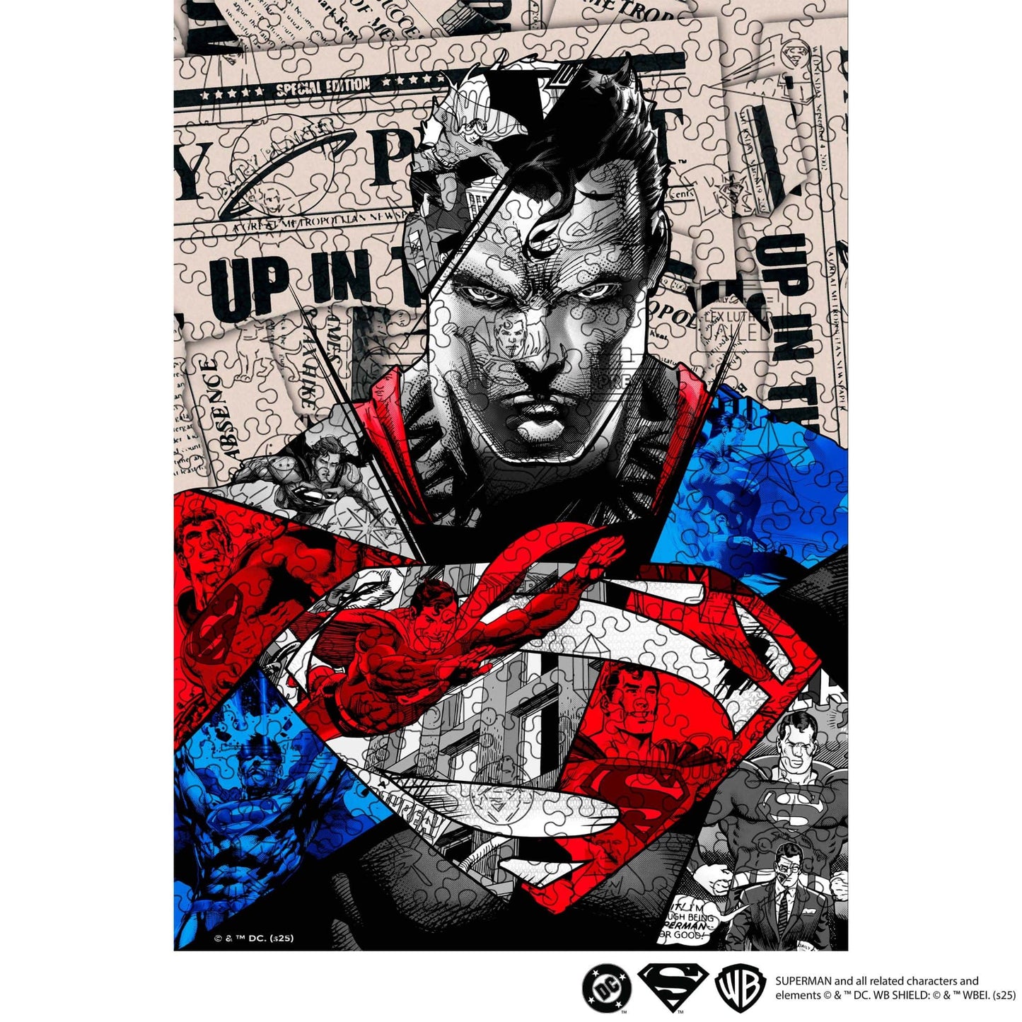 wooden superhero puzzle