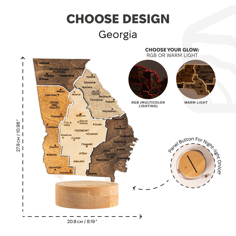 Night Light - Map of Georgia State