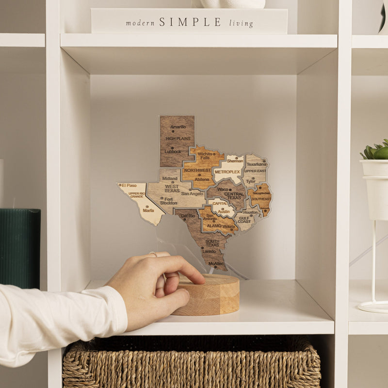 Night Light - Map of Texas State