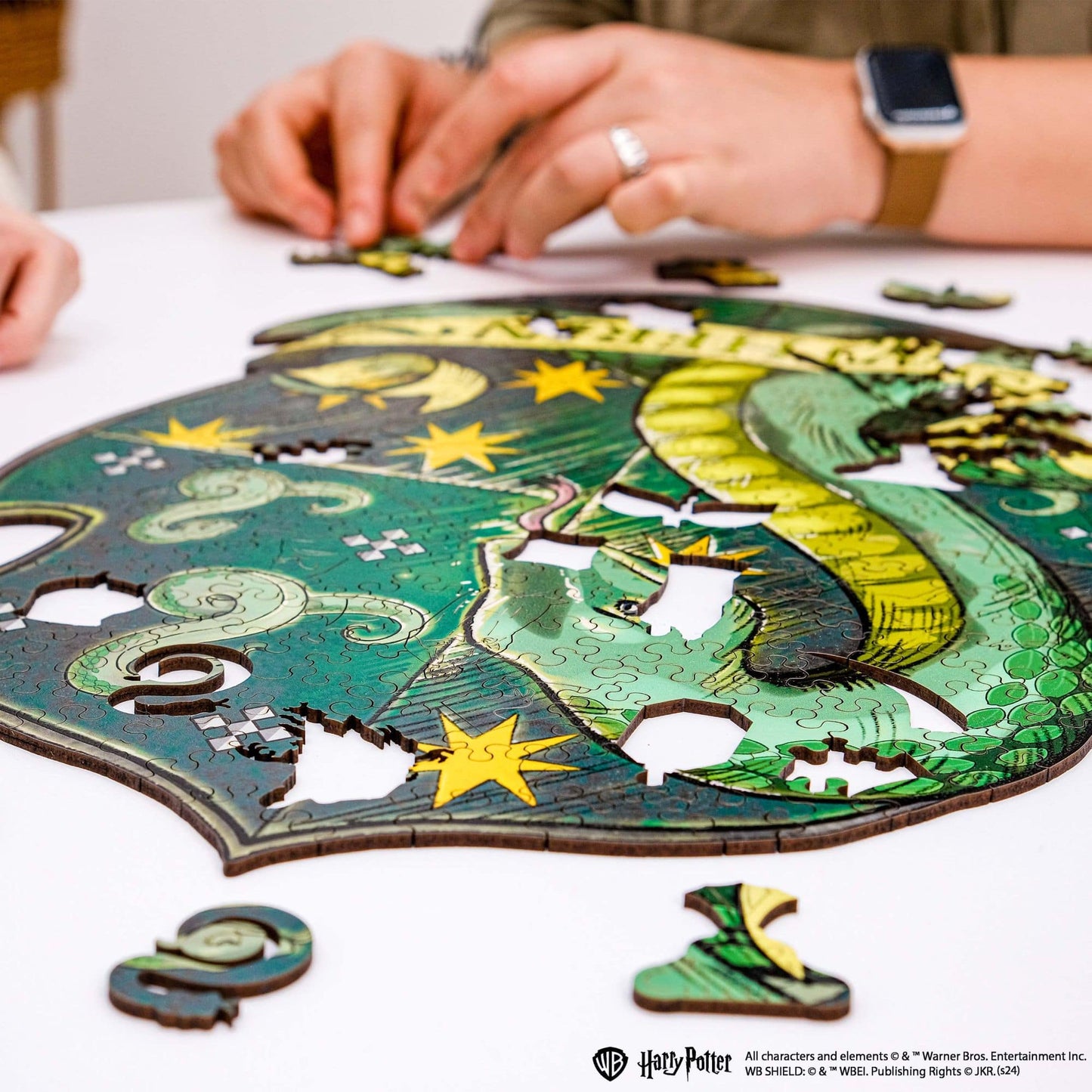 wooden puzzle crest