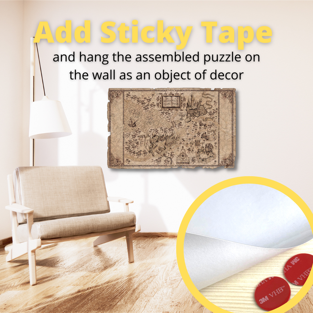 Wooden Jigsaw Puzzle Marauder's Map