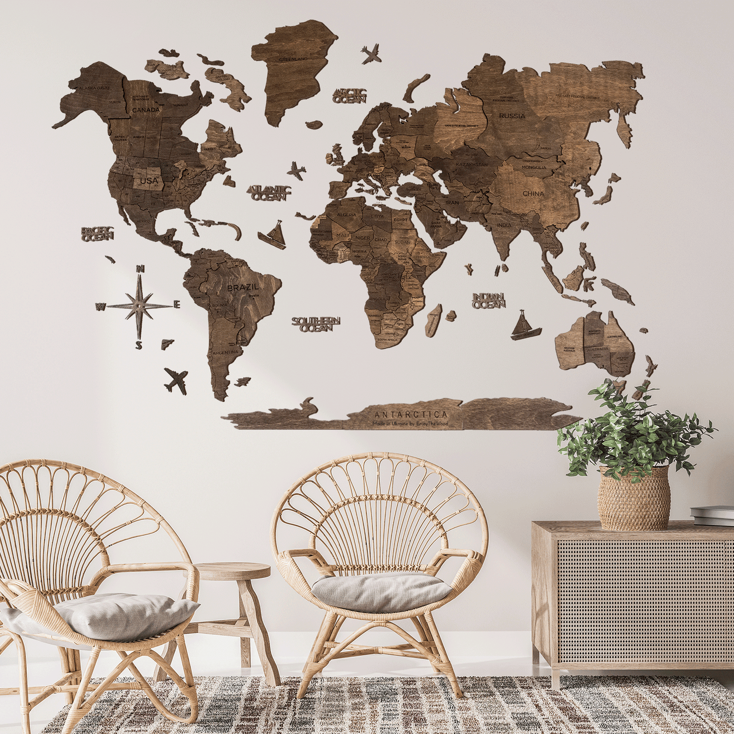 Antarctica For Maps in natural colors