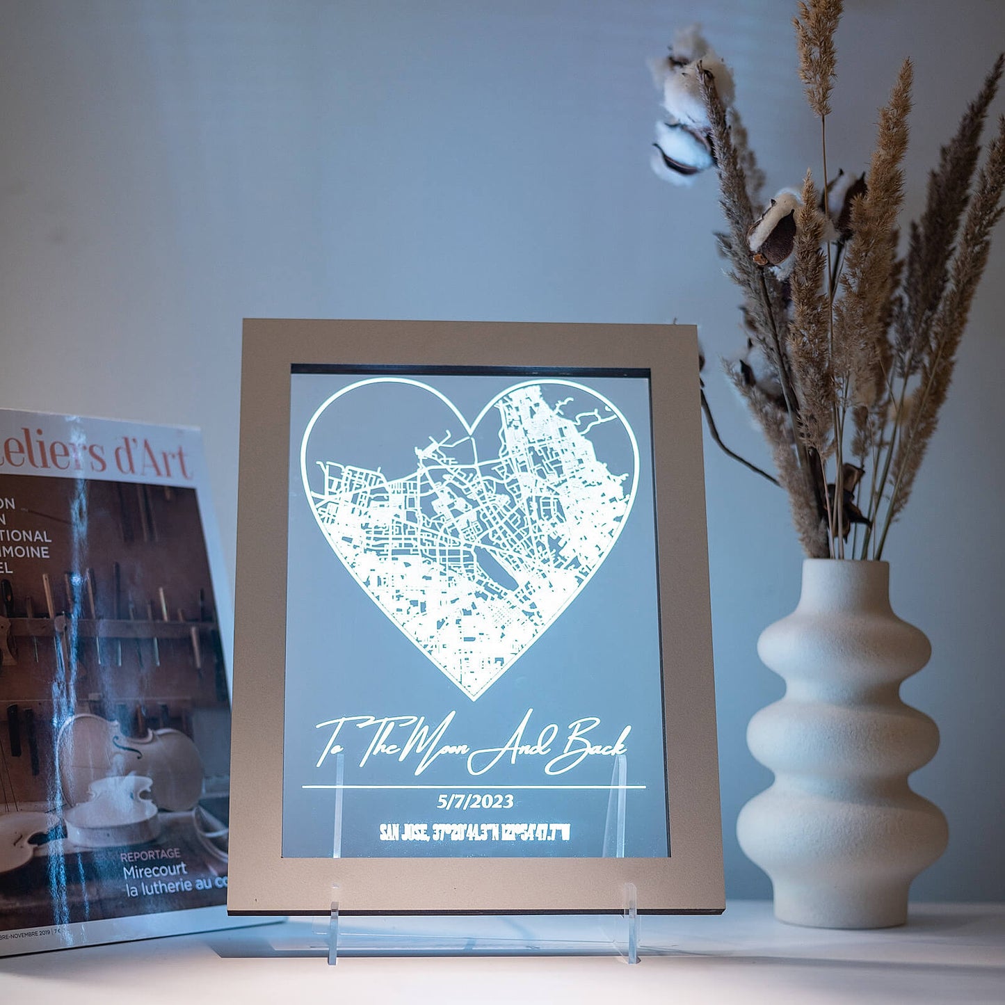 framed plan city light