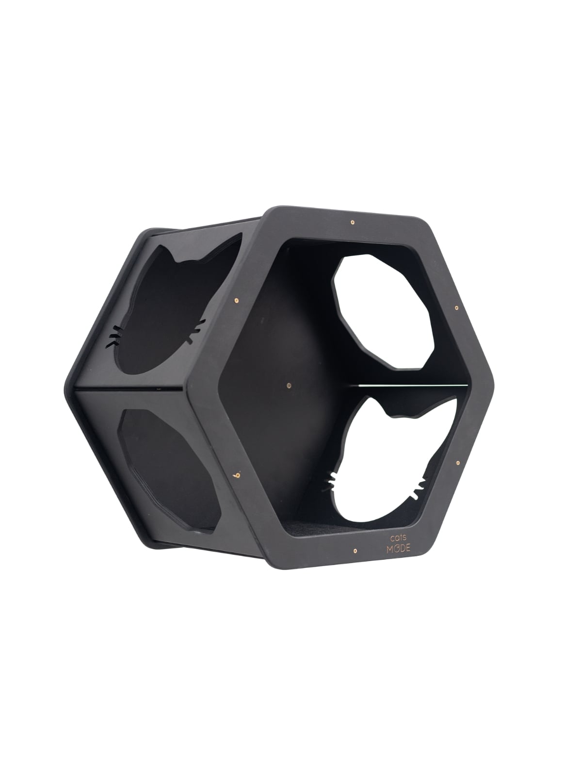 cat climbing wall shelf in black color