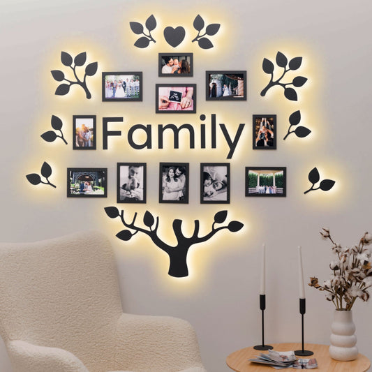 lighted tree wall decor