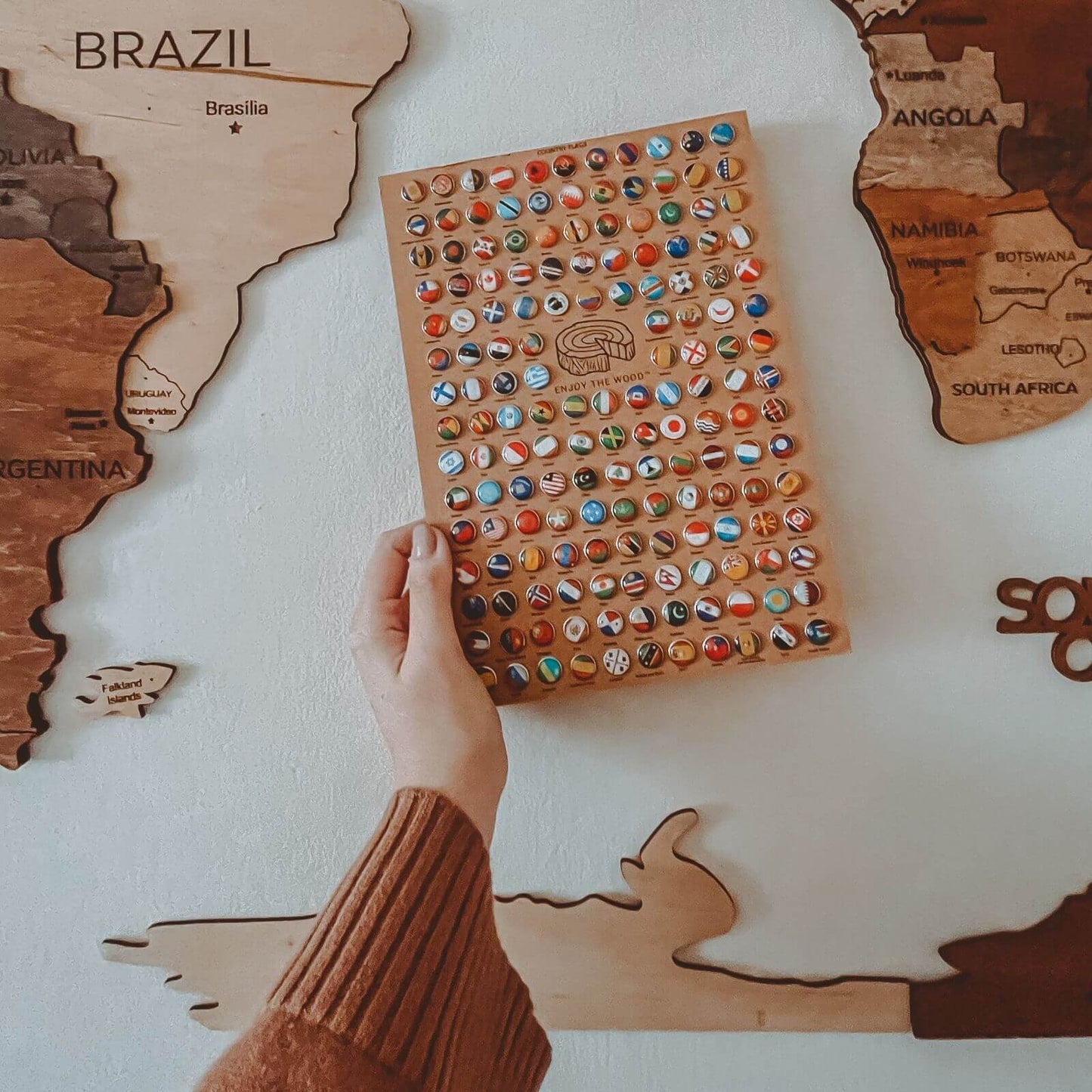 3d map and flag pins