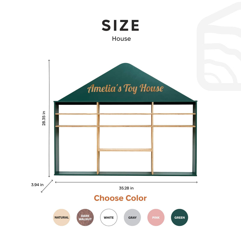 Wooden Toy Organizer - House