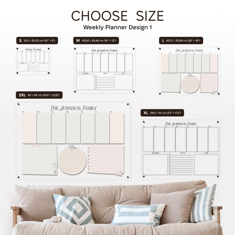 Acrylic Wall Weekly Planner 1