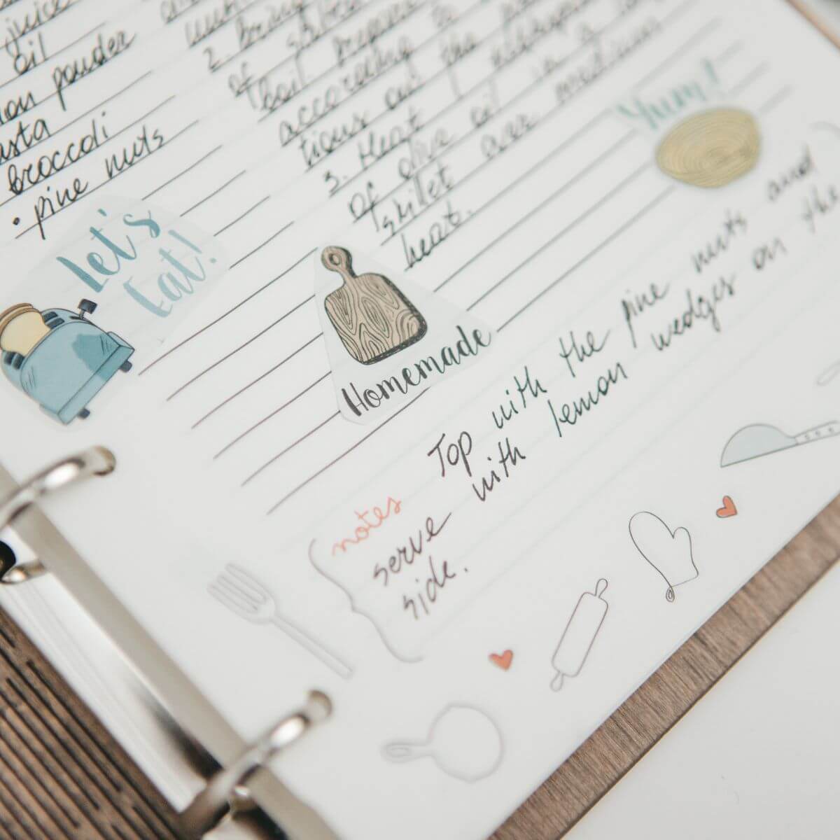 sticker pack for recipe