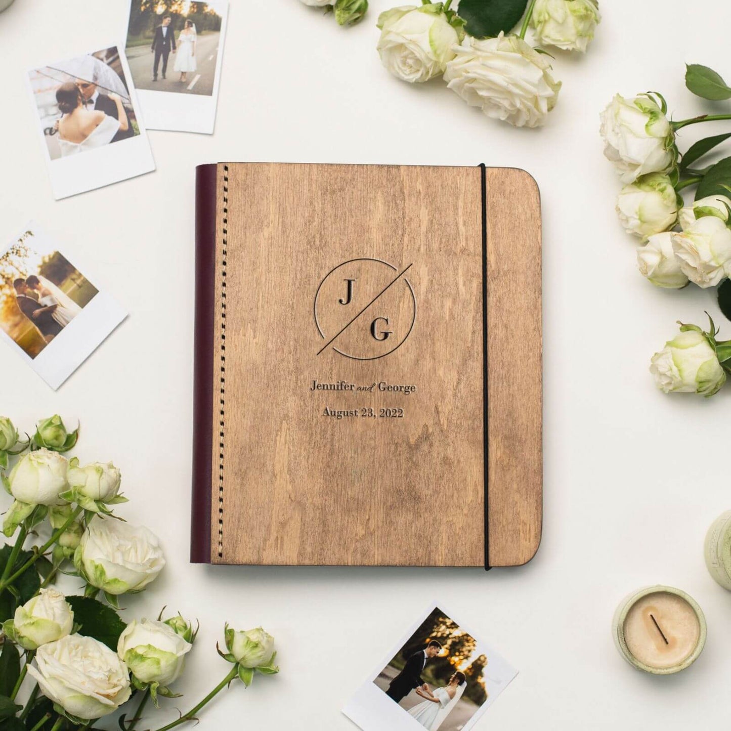 photo book with leather