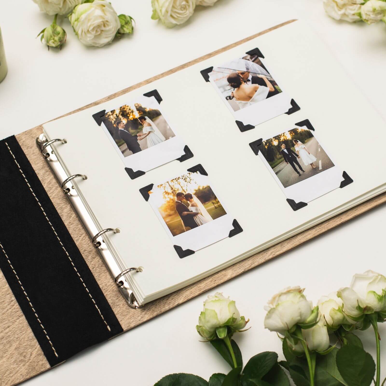 album with leather for wedding