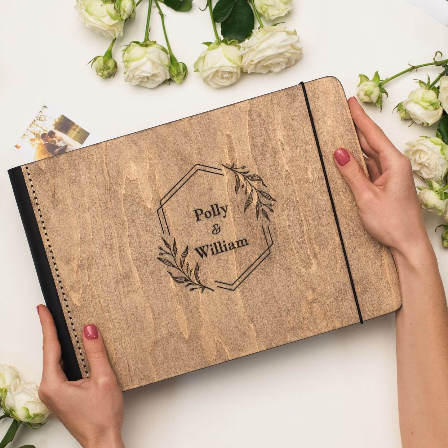 leather woody memory book