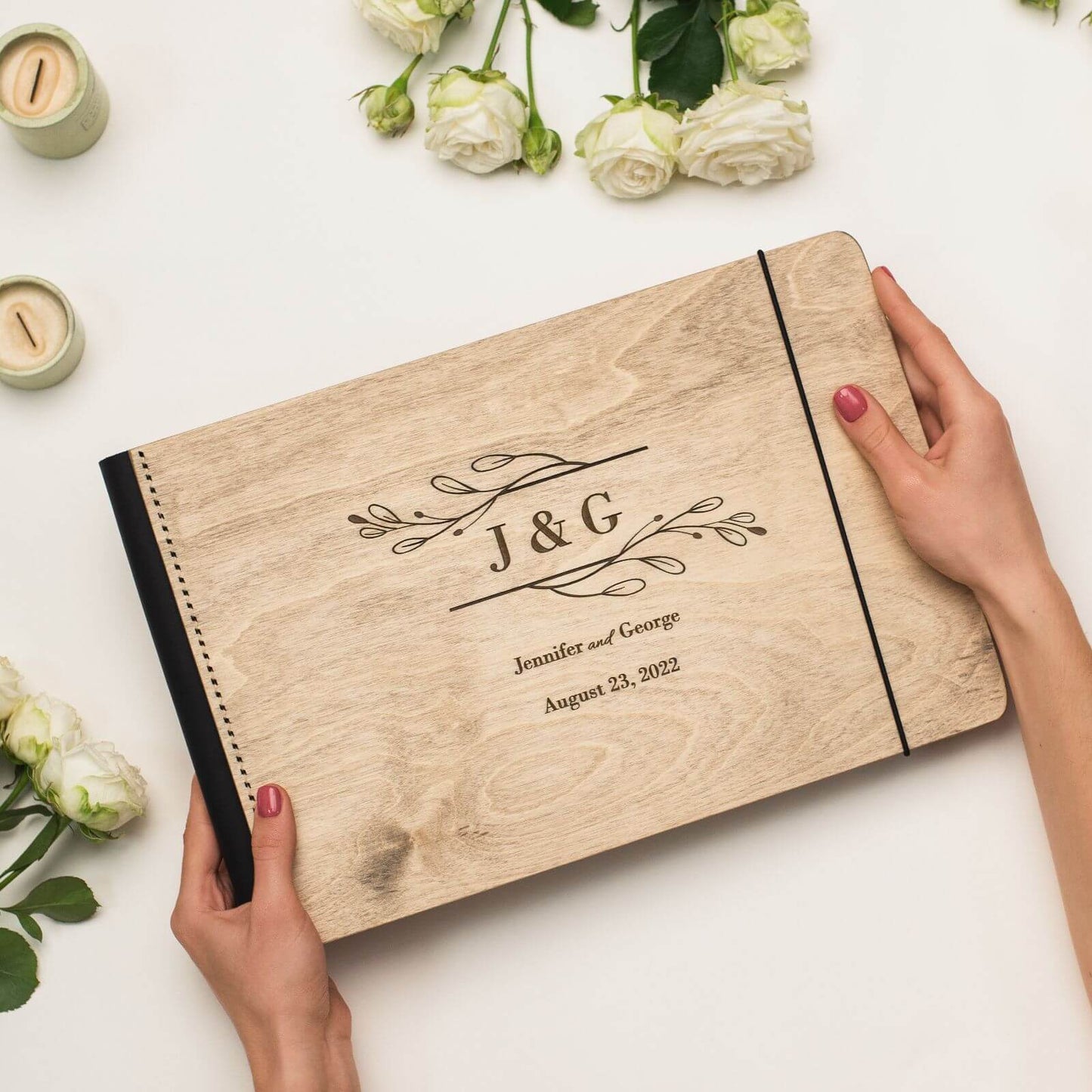 natural leather photo book