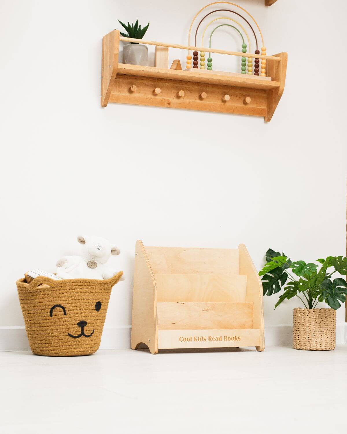 wooden shelf for toddlers