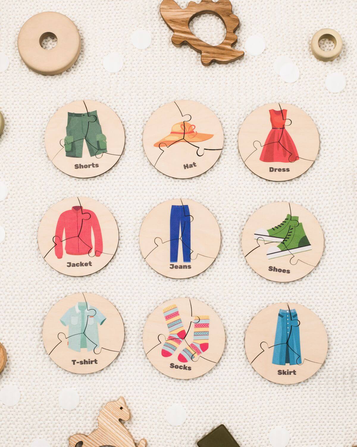 clothes round jigsaws