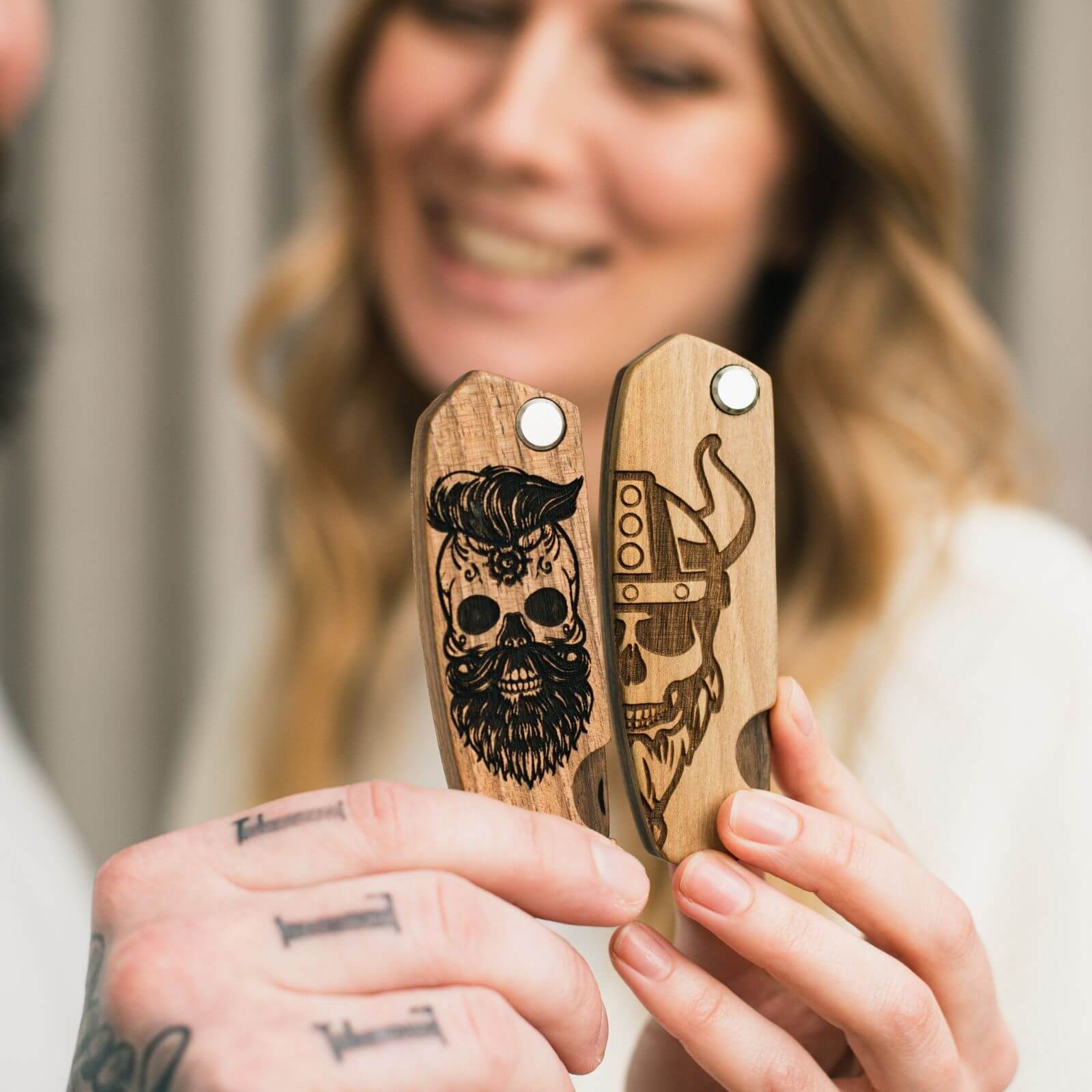 wooden beard comb