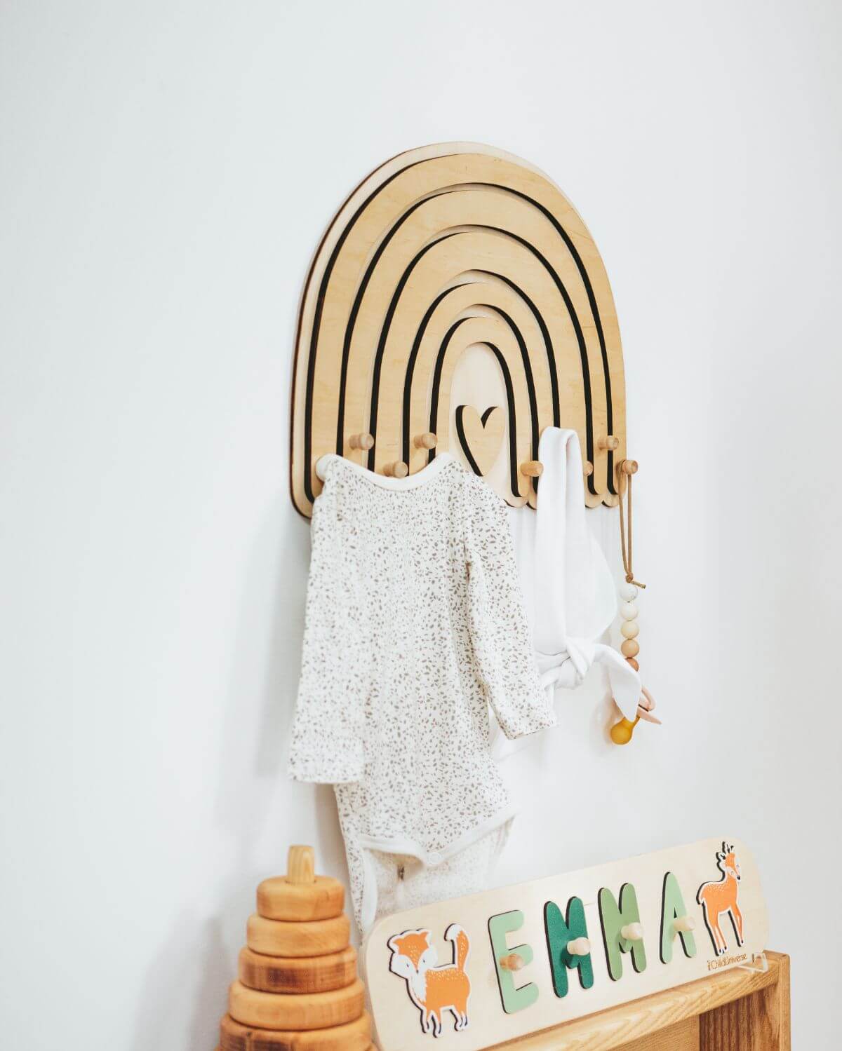 rainbow wooden  hanger
