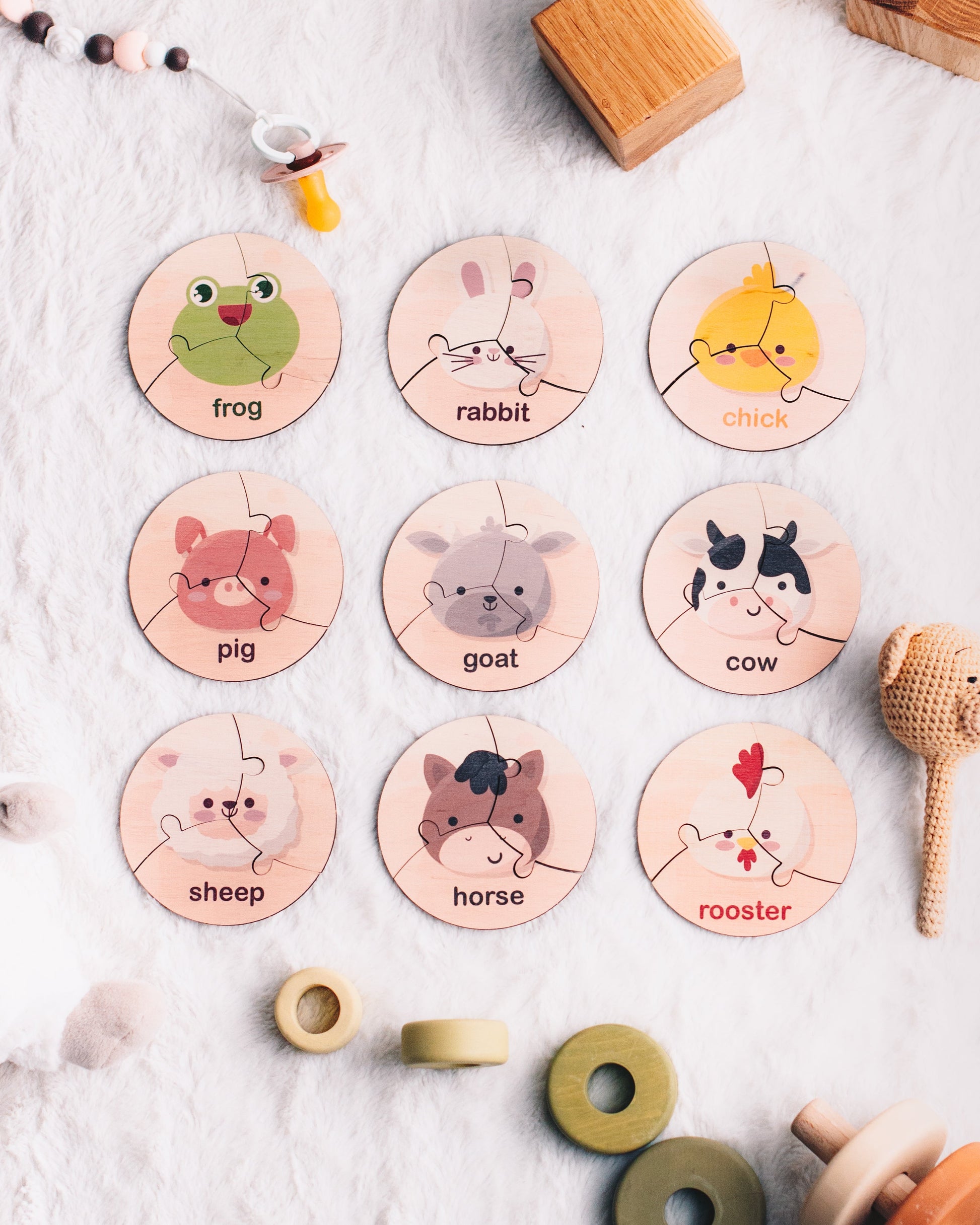 clothes round jigsaws for kids