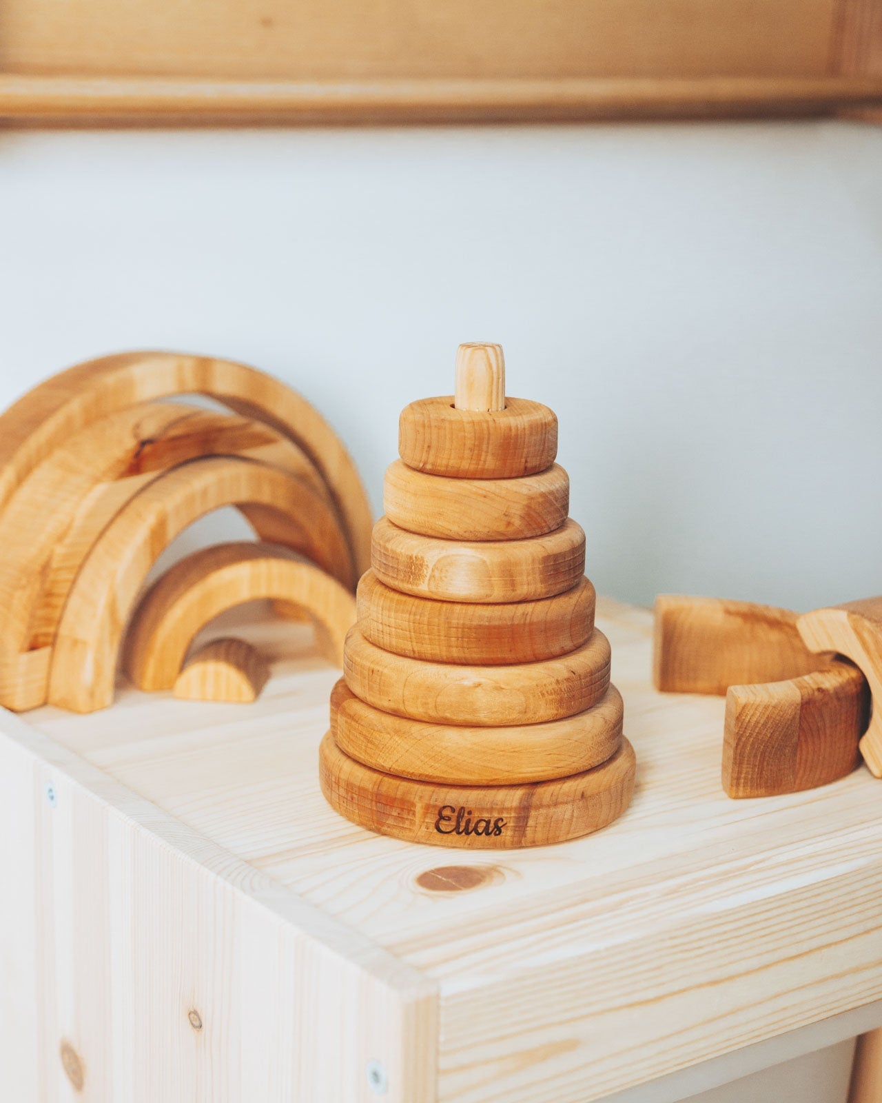wooden ring stacker