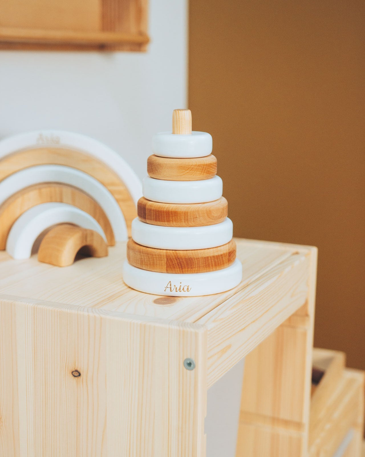 wooden ring stacker