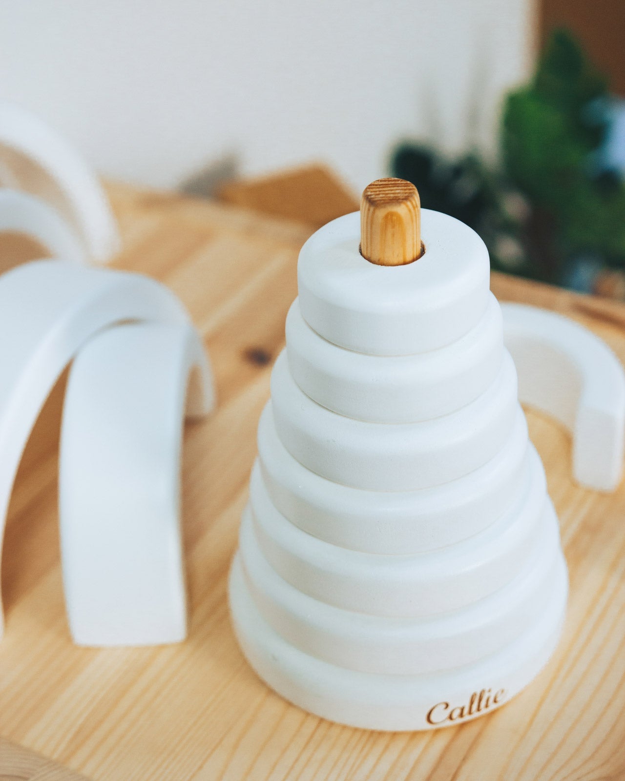 wooden stacker ring