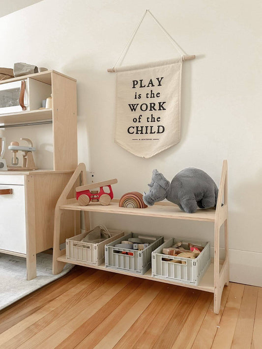 children wood shelf
