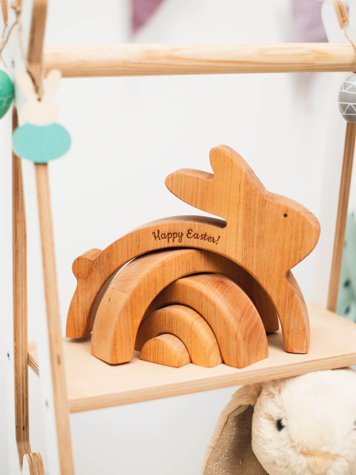 wooden bunny for children