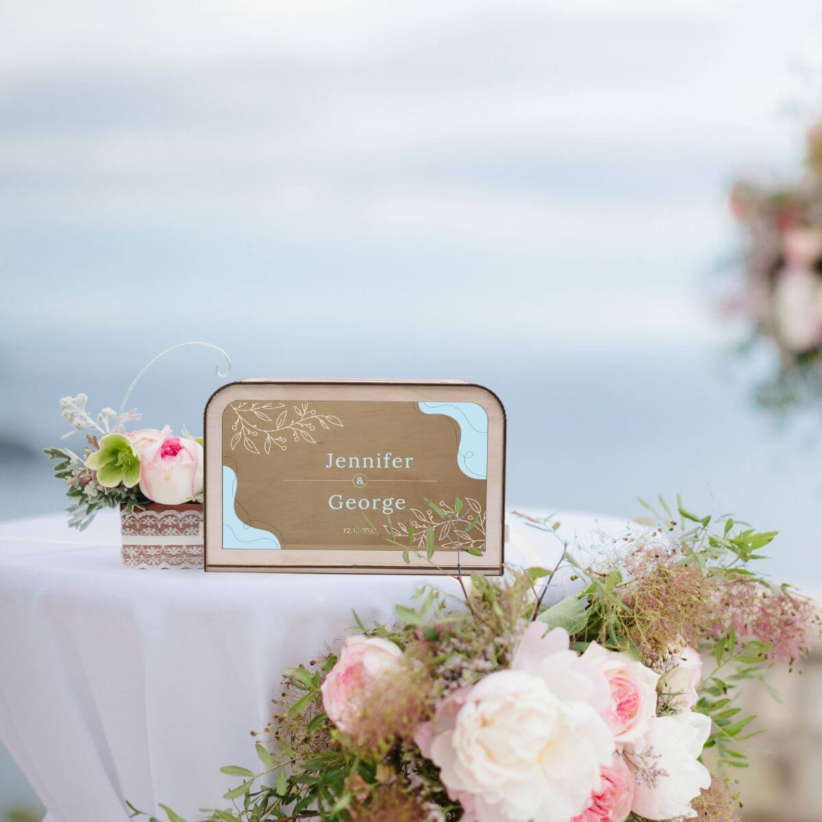 card box on wedding