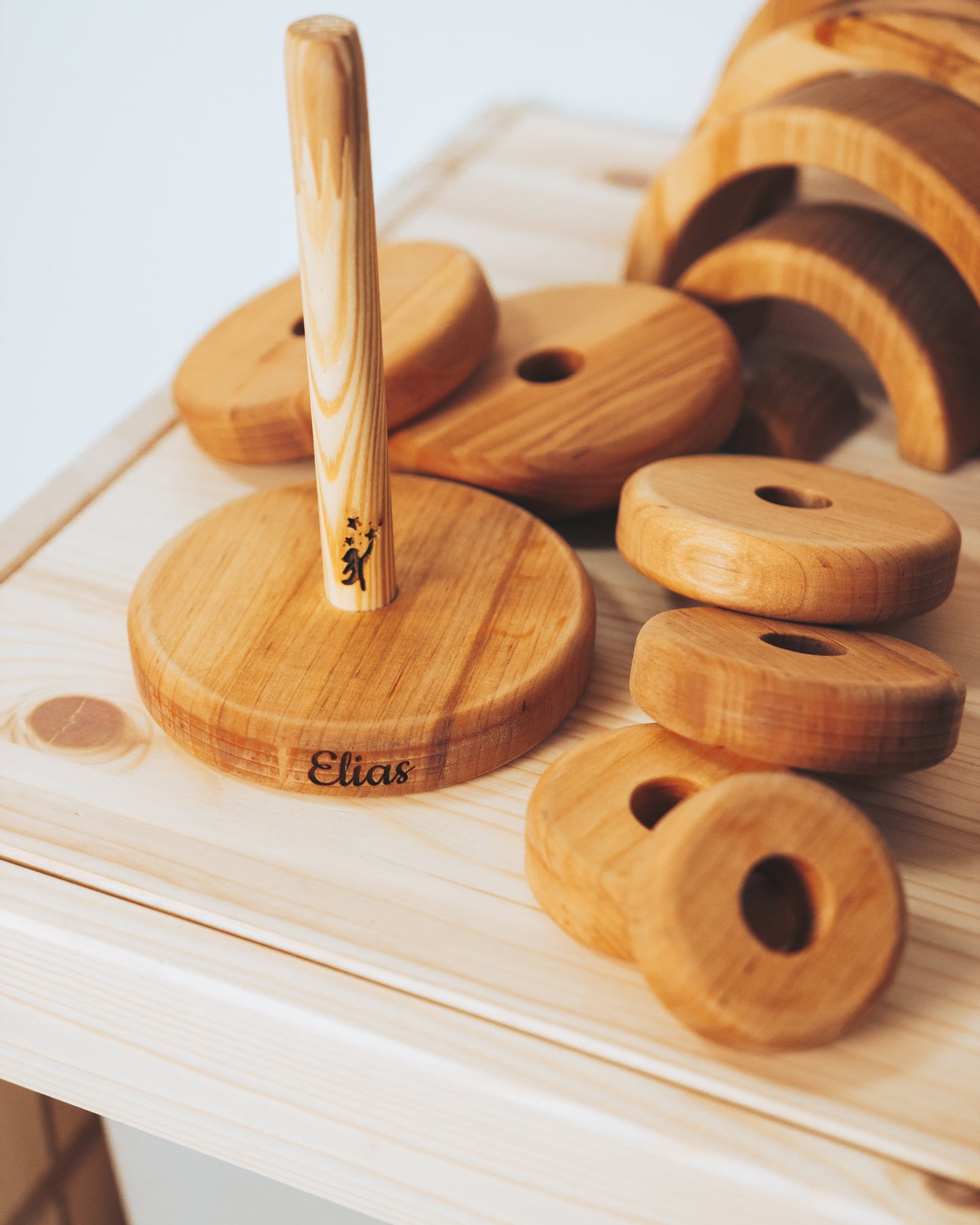 wooden stacker