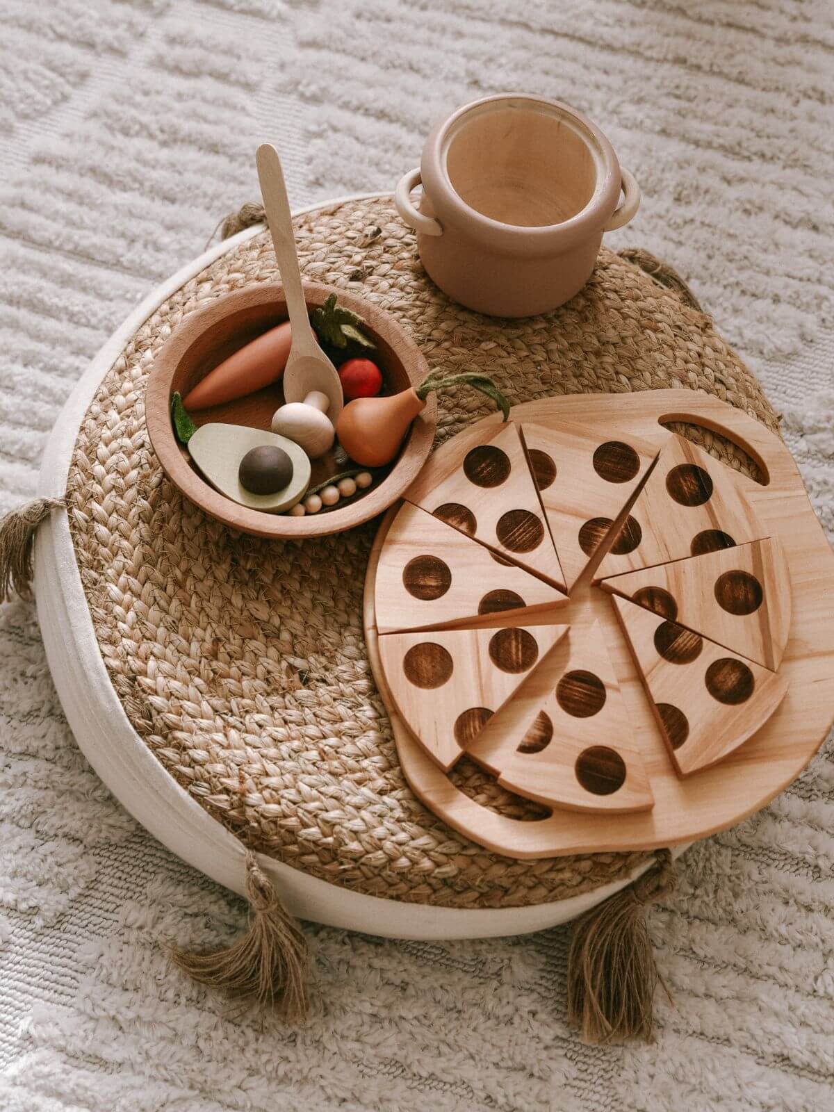 wooden pizza dor children
