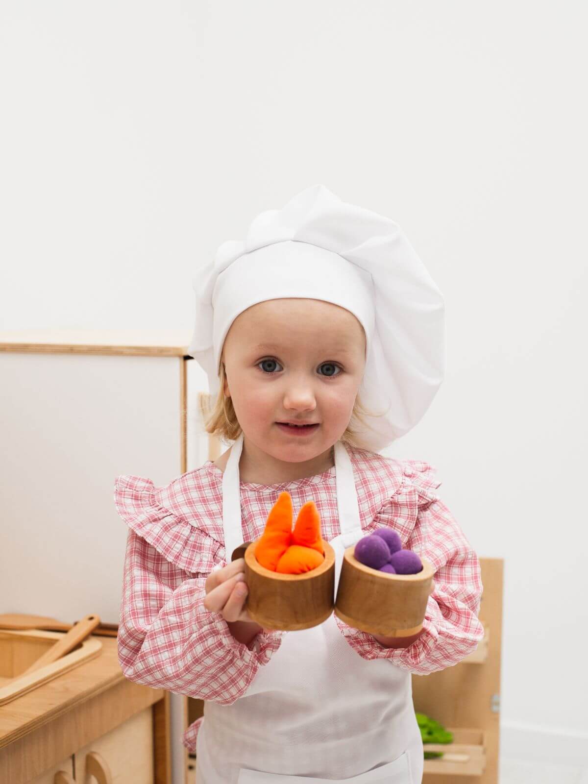 wooden play dishes
