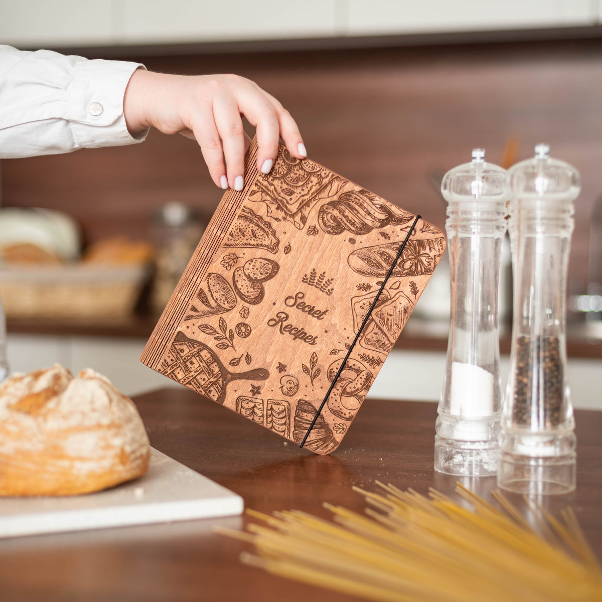 Wooden Recipe Books