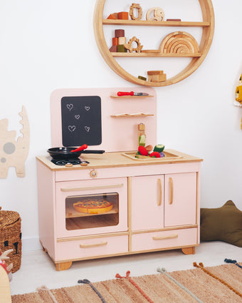 Wooden Play Kitchen Set