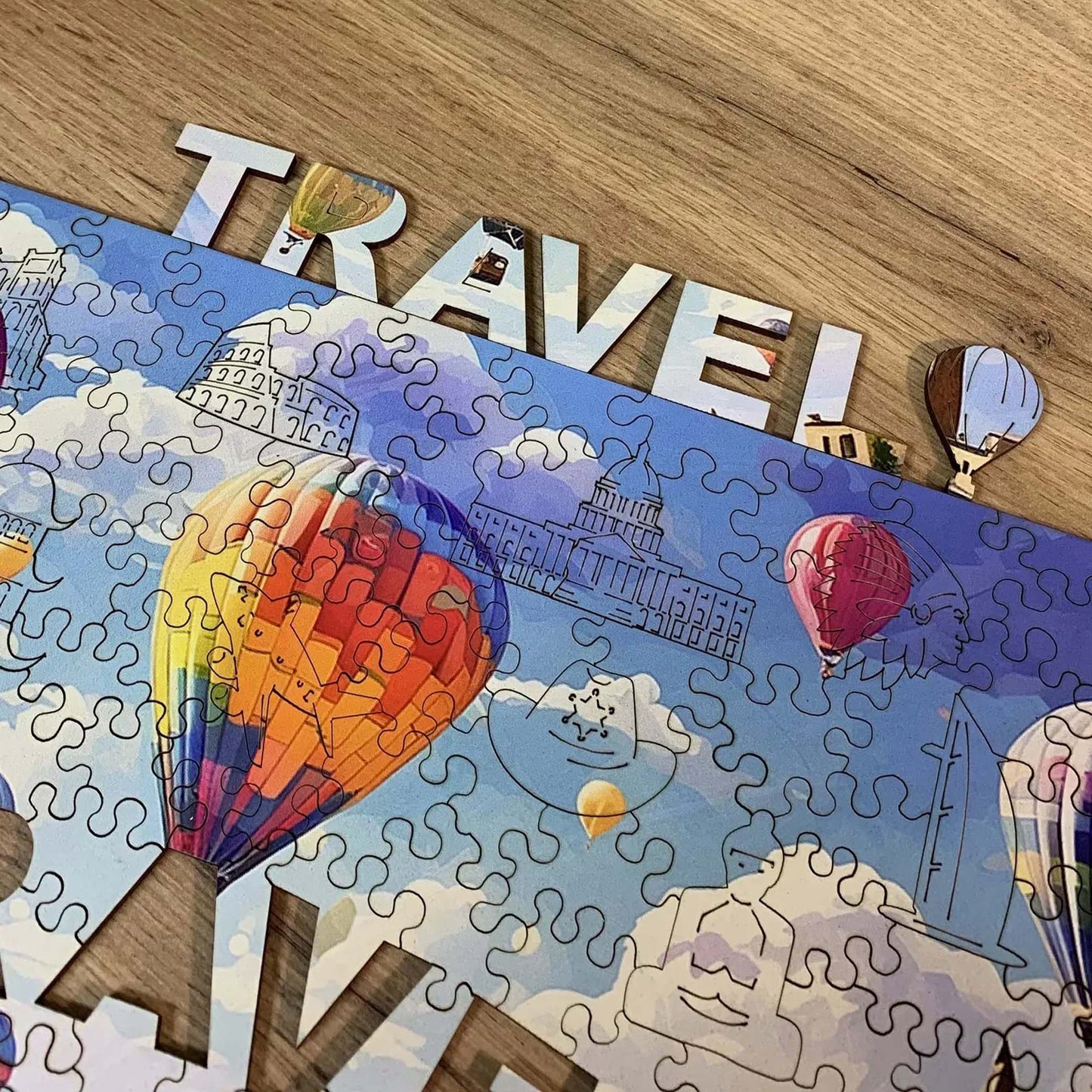 Custom Wooden Jigsaw Puzzle Travel